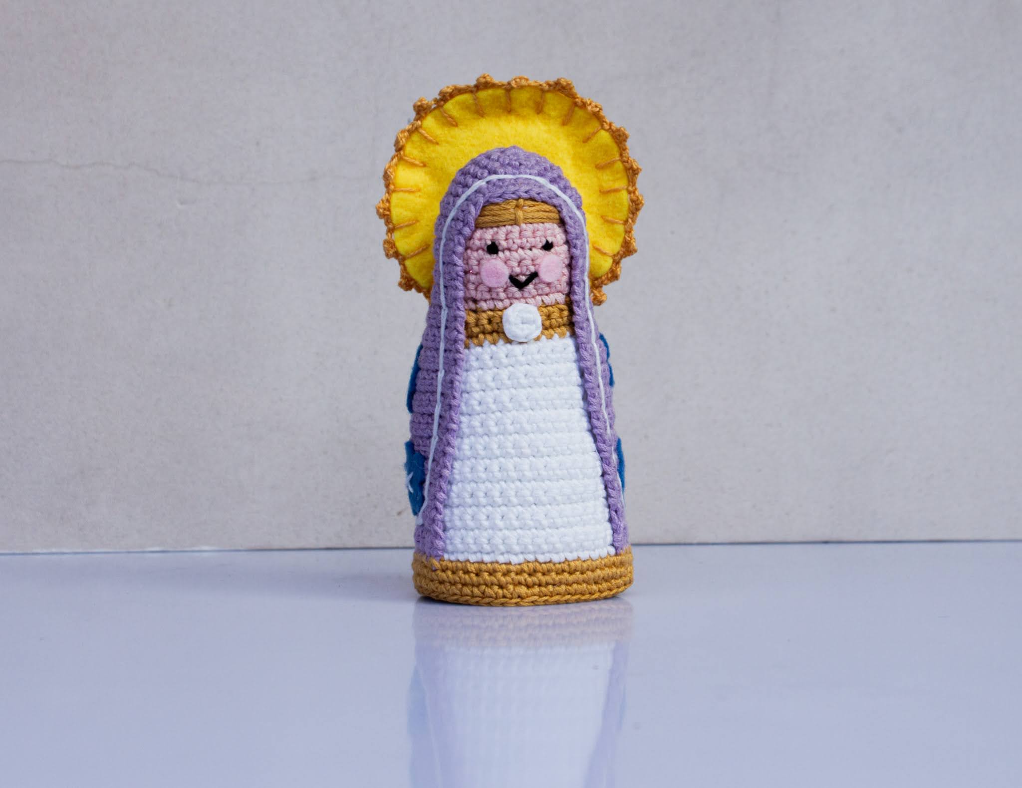 Virgen tejida chica - PAQUETE 10 PIEZAS